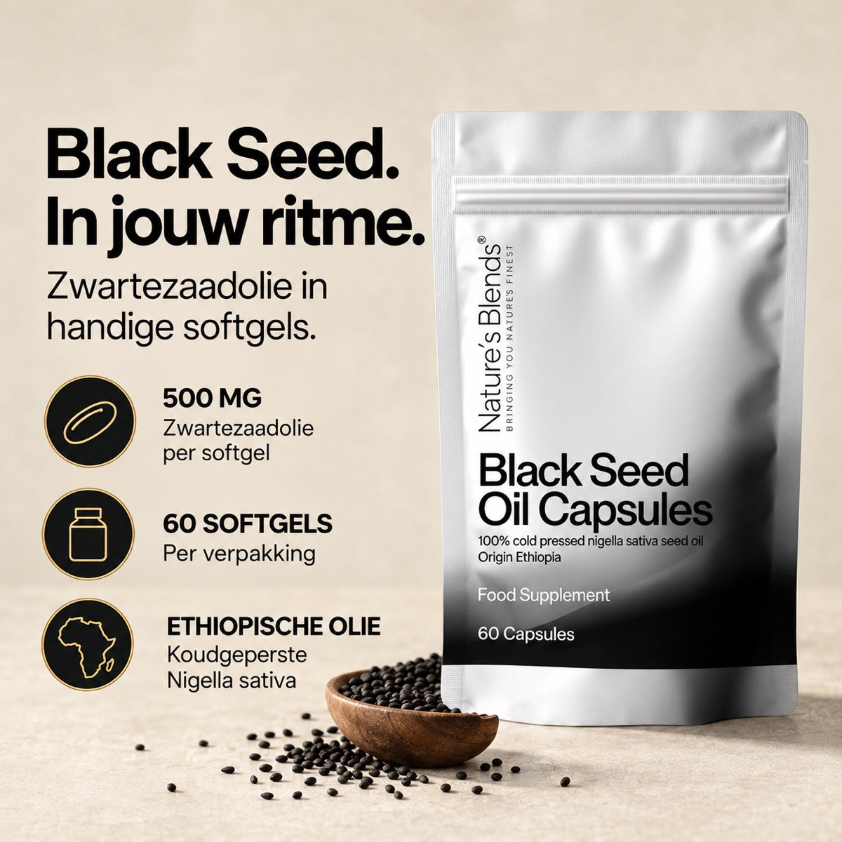 Black Seed capsules — Product in beeld